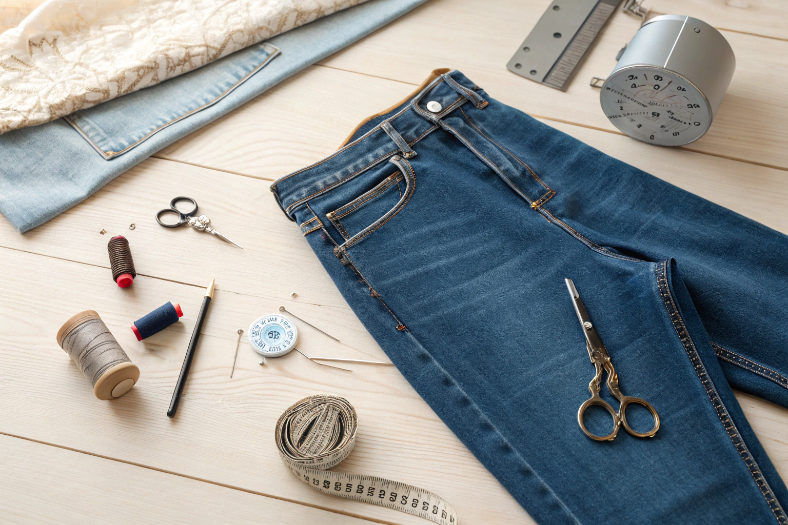 How to hem jeans